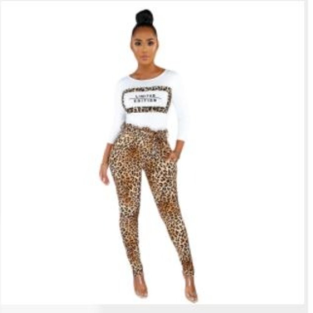 Limited Edition Leopard print Pant Set